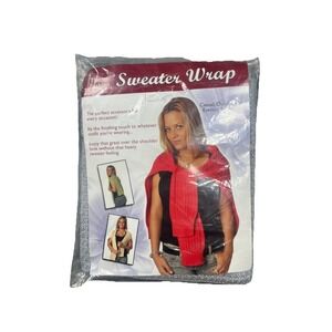 Vintage  The Fashion Sweater Wrap Over The Shoulder Ensemble Grey Retro Knit NEW